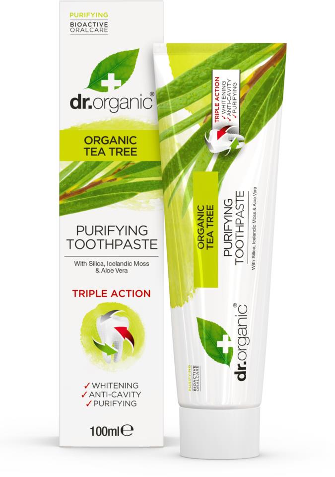 Dr Organic Tea Tree Toothpaste Fluor 100 ml