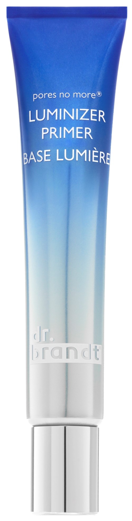 Sininen putkilopullo, jossa lukee 'LUMINIZER PRIMER', sisältää meikinpohjustustuotteen.