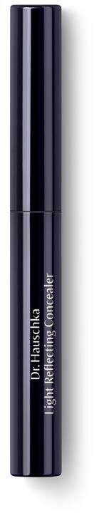 En svart cylinderformad tub med vit text som säger "Dr. Hauschka light refining concealer."