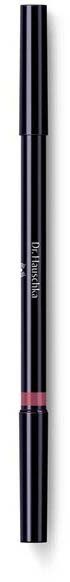 Een zwarte en roze eyeliner pen met dop en slanke body tegen een donkere achtergrond.