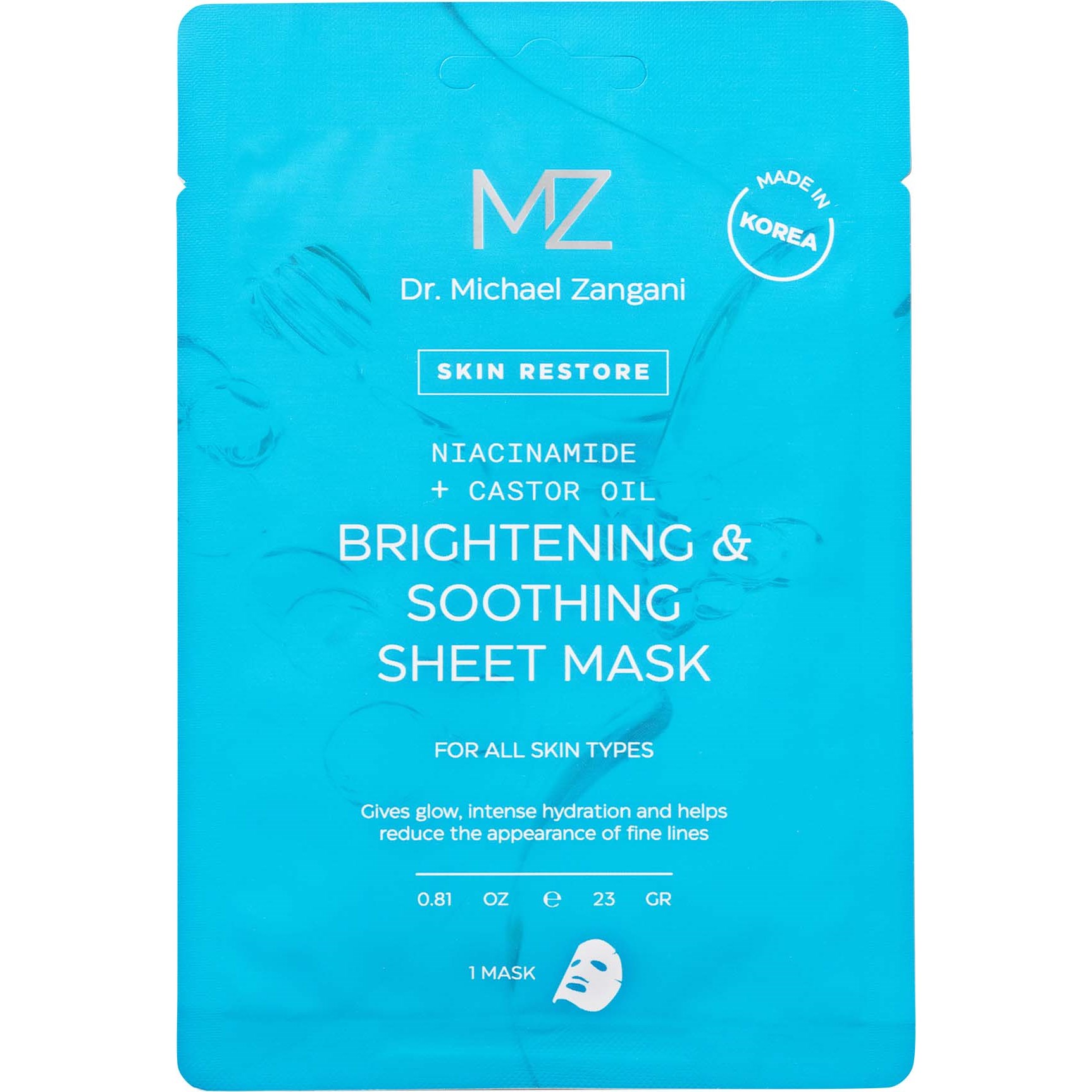Dr. Michael Zangani Skin Restore Brightening & Soothing Sheet Mas