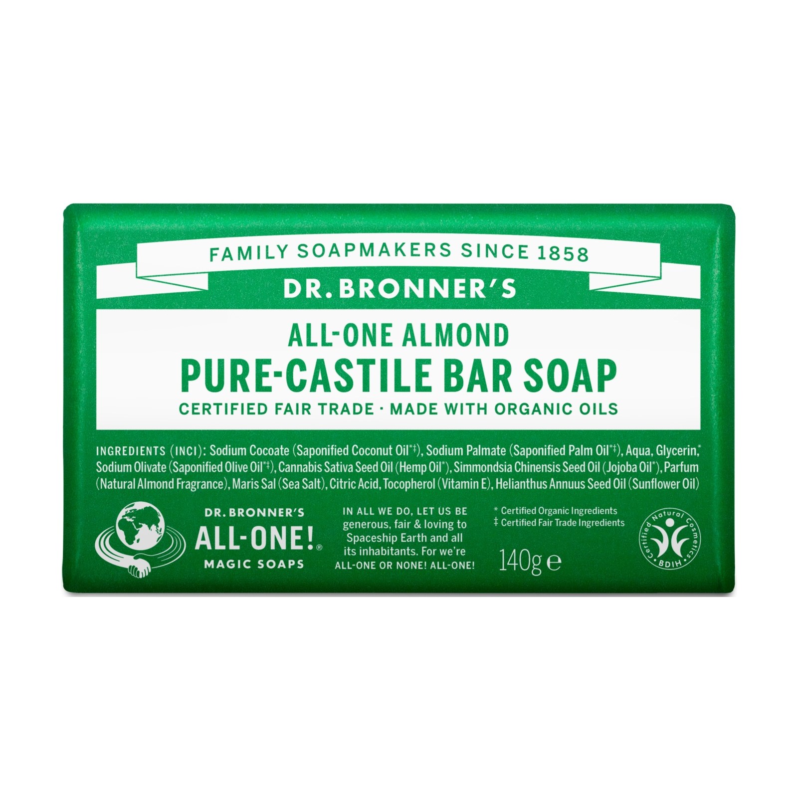 Läs mer om Dr. Bronners Dr.BonnersPure-Castile Soap 140 g