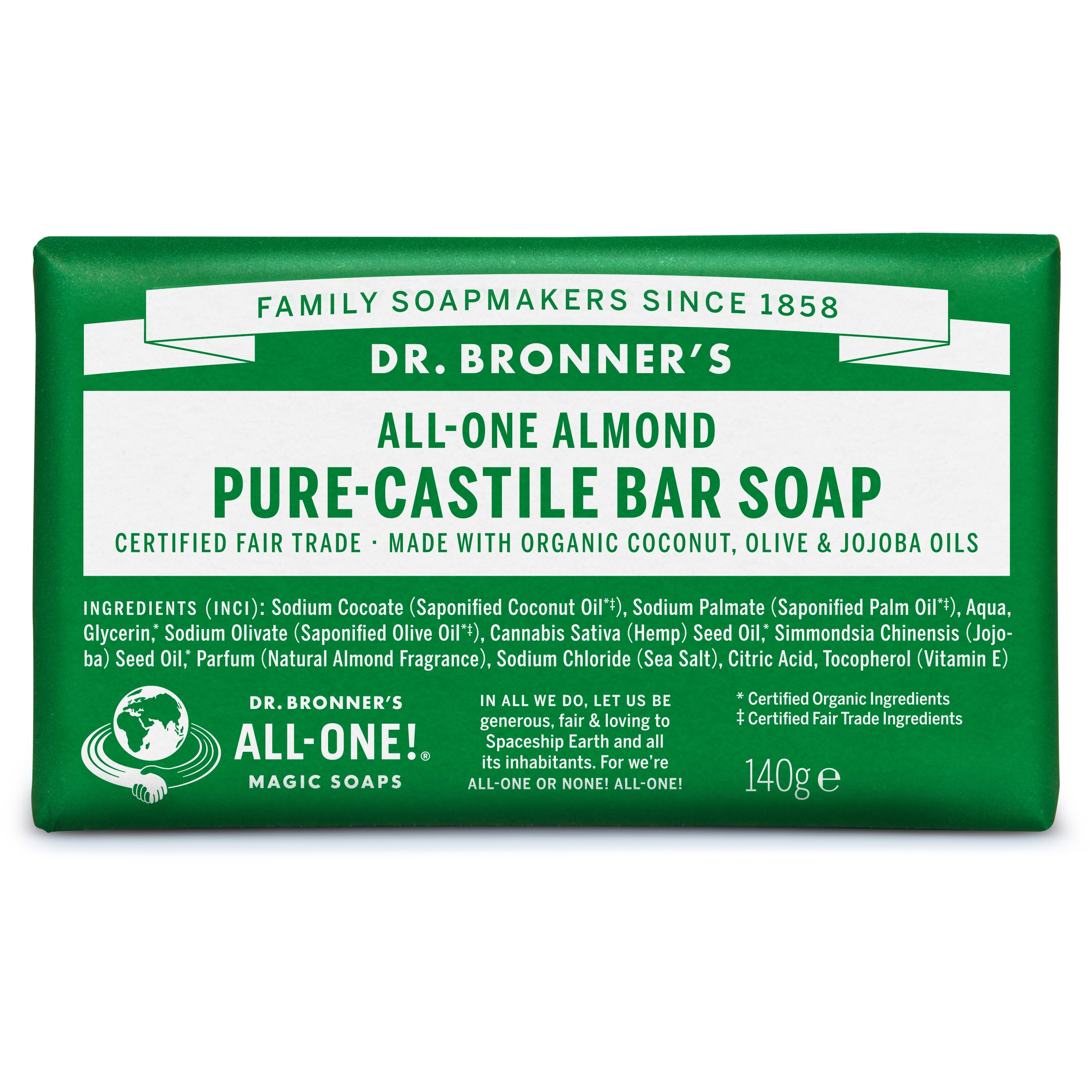 Dr. Bronner’s BarSoap Almond  140 g