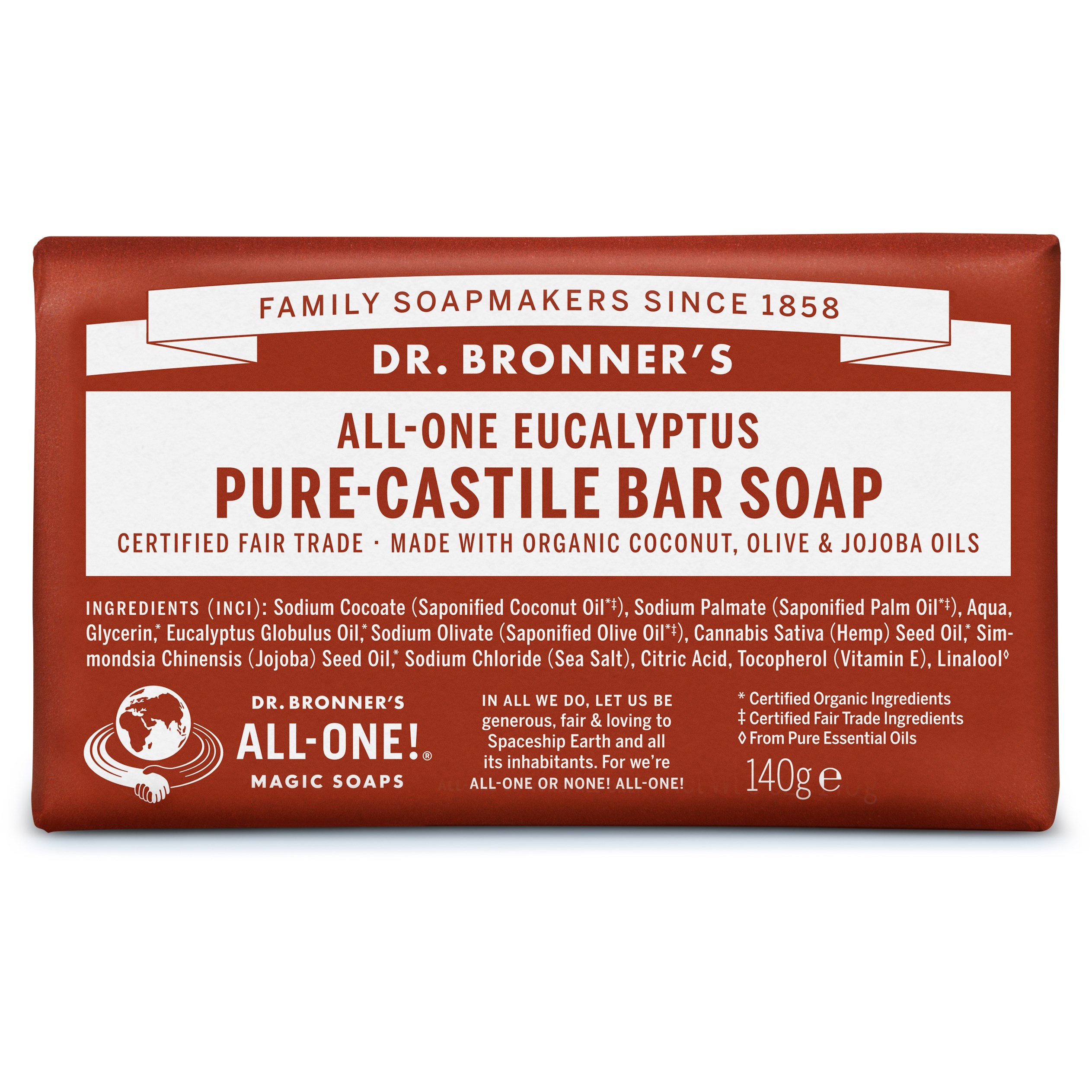 Dr. Bronner’s BarSoap Eukalyptus 140 g