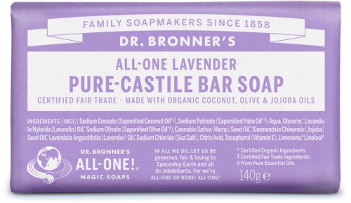 Dr. Bronner's BarSoap Lavender 140 g