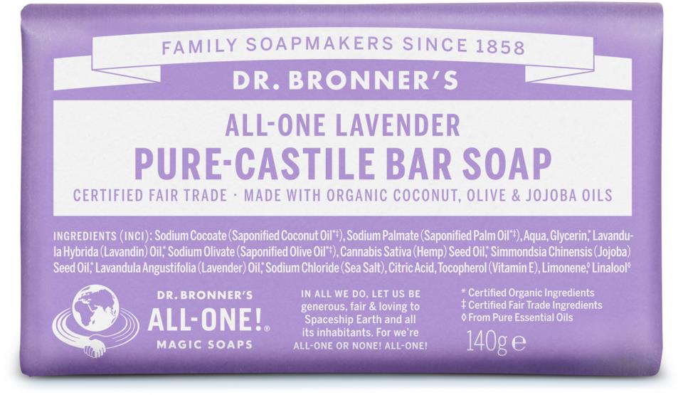 Dr.Bronner's BarSoap Lavender 140g