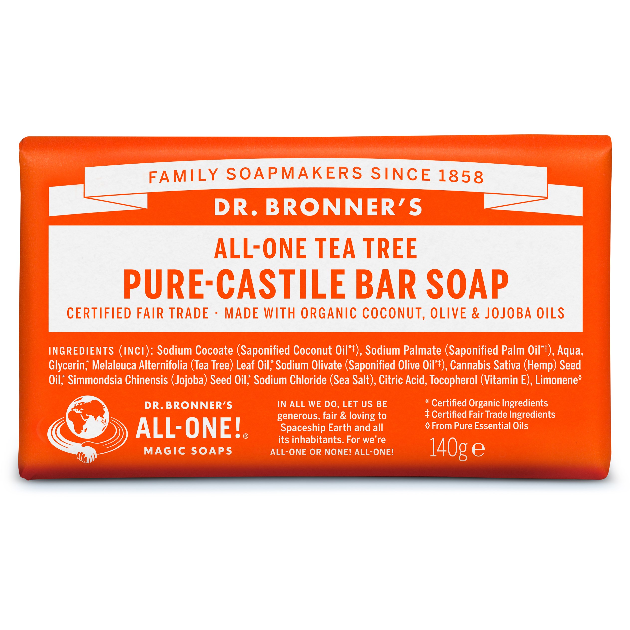 Läs mer om Dr. Bronners BarSoap Teatree 140 g