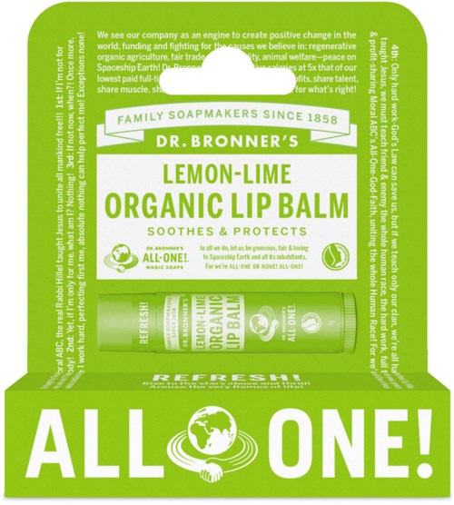 Dr. Bronner's Lemon-Lime Organic Lip Balm 4 g