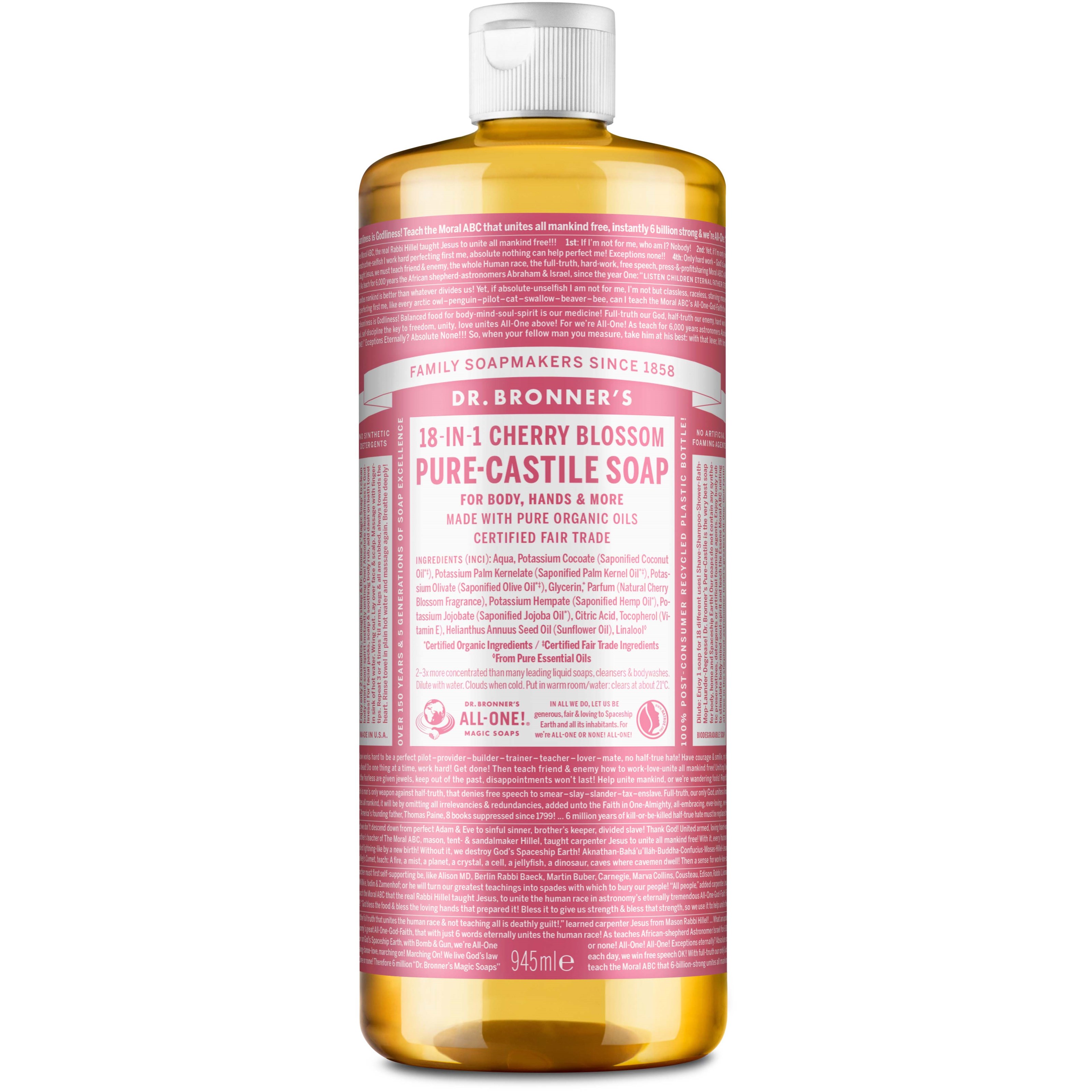 Läs mer om Dr. Bronners Liquid Soap Cherry Blossom 945 ml