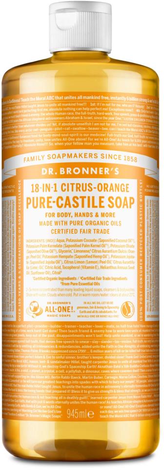 Dr.Bronner's Liquid Soap Citrus-Orange 945 ml