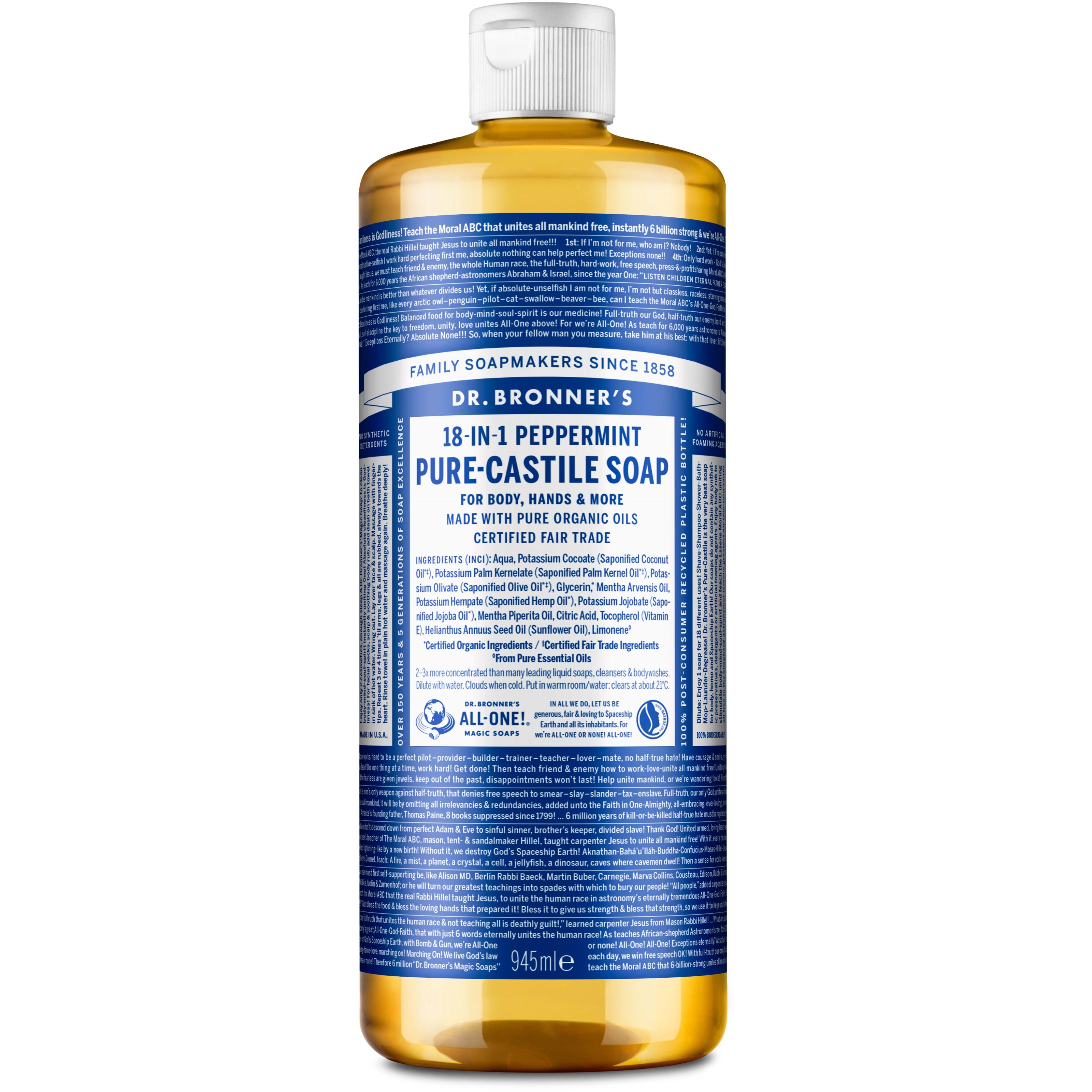 Dr. Bronners Liquid Soap Peppermint 945 ml