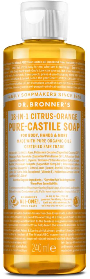Dr.Bronner's Liquid Soaps Citrus- Orange