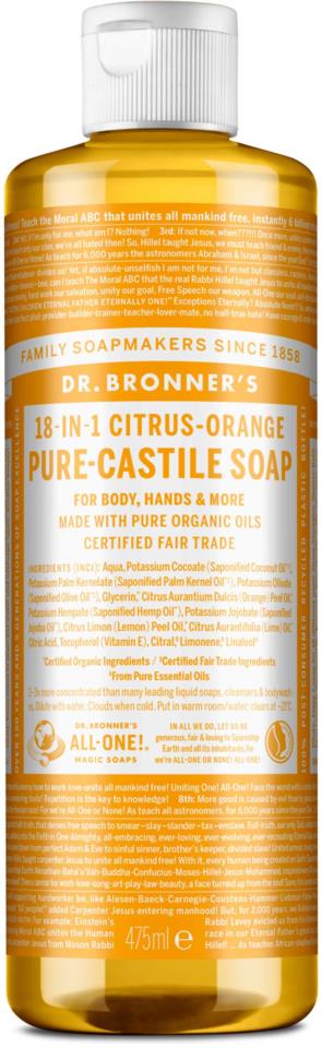 Dr.Bronner's Liquid Soaps Citrus- Orange