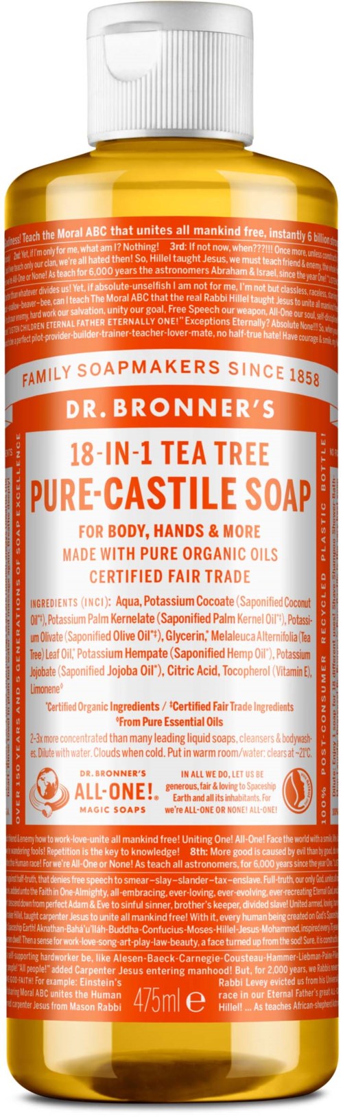 Dr. Bronner's Liquid Soaps Teatree 473 ml