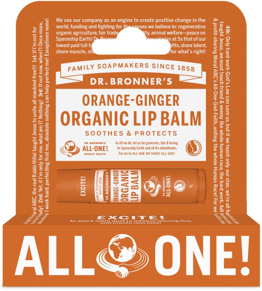 Dr.Bronner's Orange Ginger Organic Lip Balm