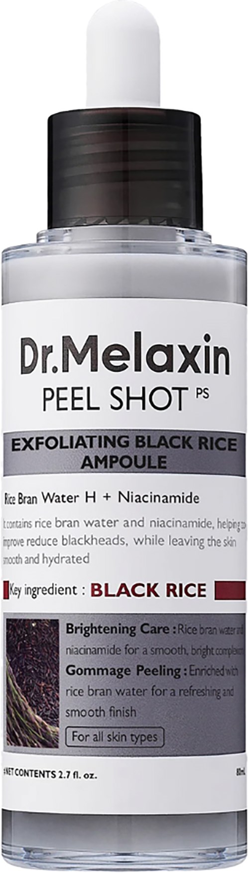 Dr.Melaxin Peel Shot Exfoliating Black Rice Ampoule 80 ml