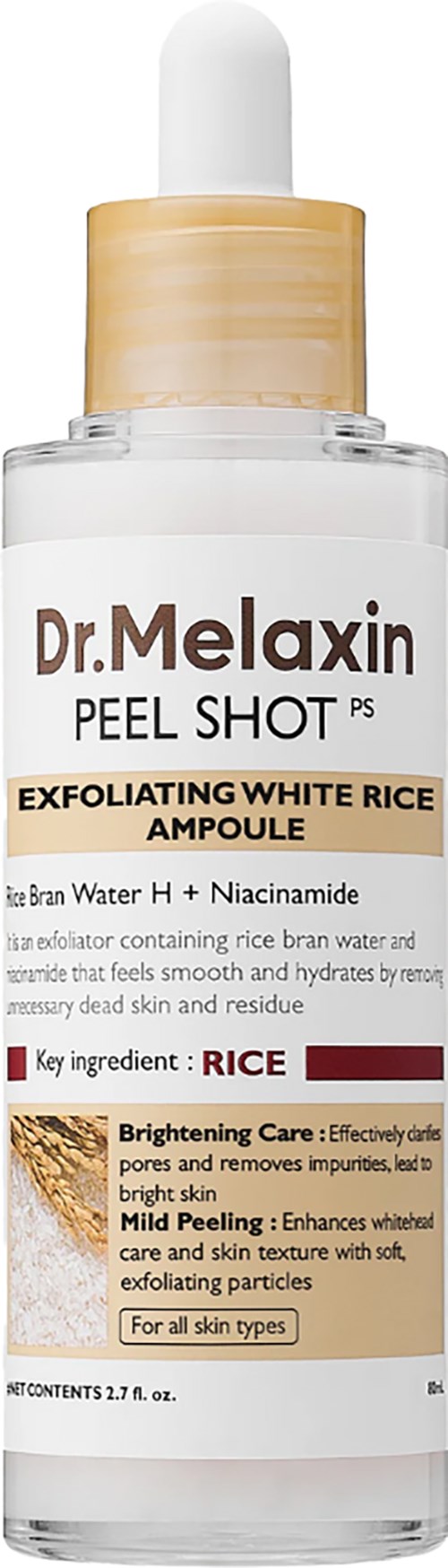 Dr.Melaxin Peel Shot Exfoliating White Rice Ampoule 80 ml
