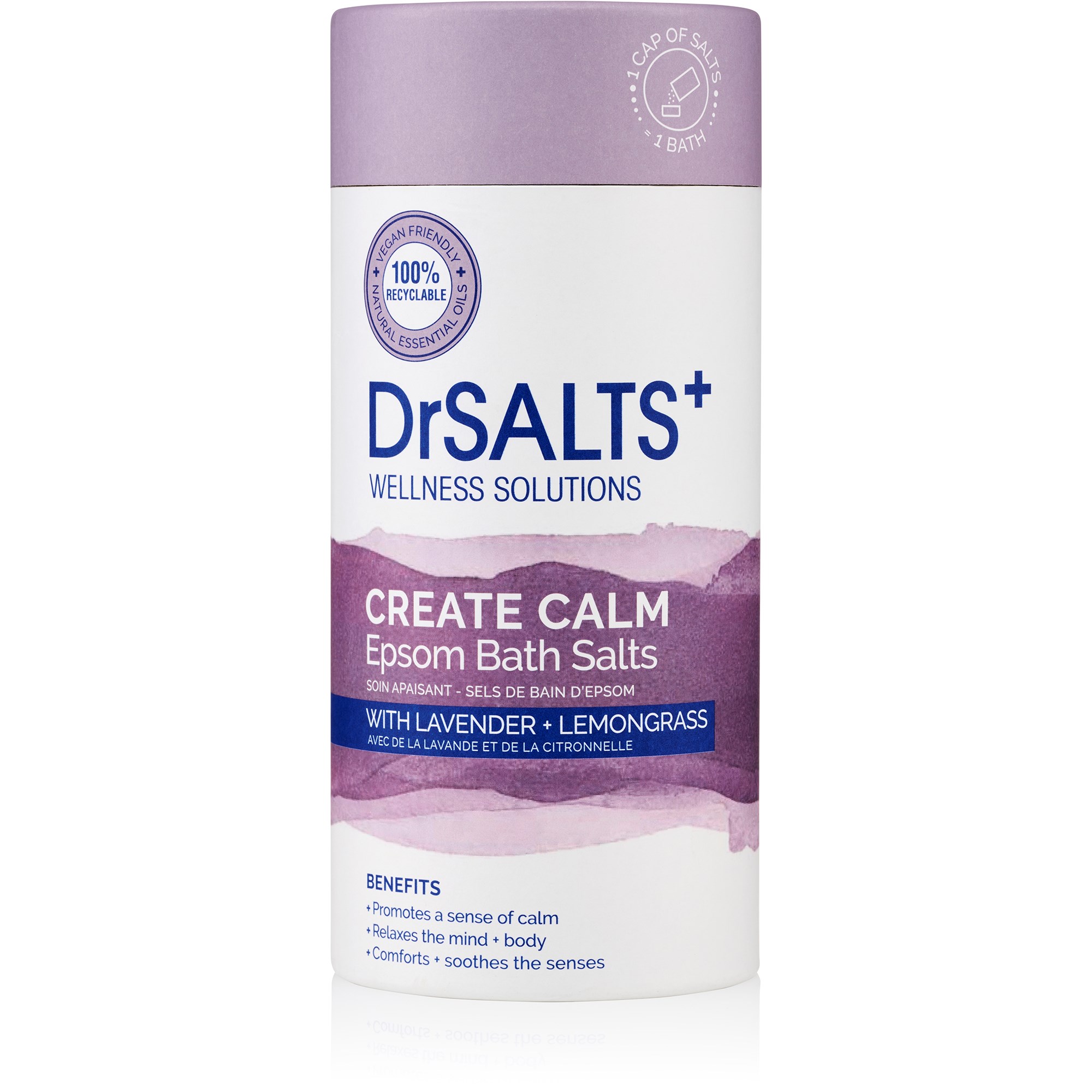Läs mer om DrSALTS+ Create Calm Epsom Bath Salts 750 g