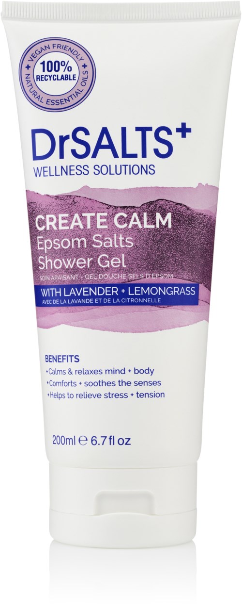 DrSALTS+ Create Calm Epsom Salts Shower Gel 200 ml