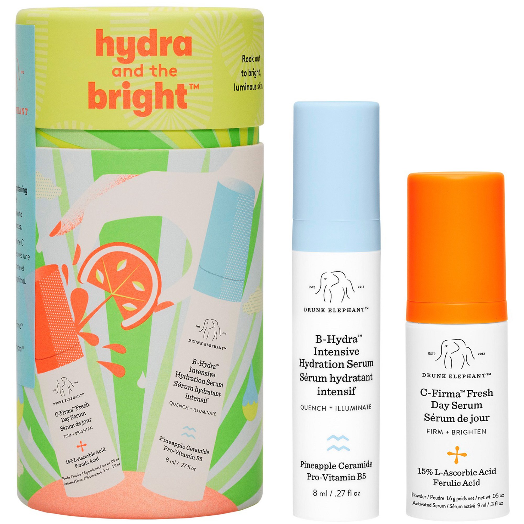 Drunk Elephant Hydra and The Bright Set