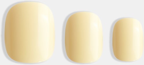 DUFFBEAUTY Instant Pro Press-On Manicure Butter Yellow Short Squoval