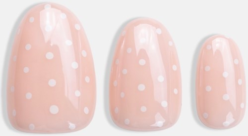 DUFFBEAUTY Instant Pro Press-On Manicure Glazed Polka Short Almond
