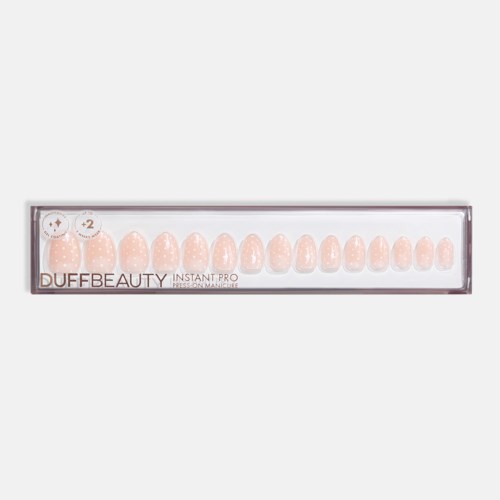 DUFFBEAUTY Instant Pro Press-On Manicure Glazed Polka Short Almond