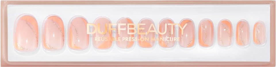 DUFFBEAUTY Reusable Press-On Manicures Golden Peach