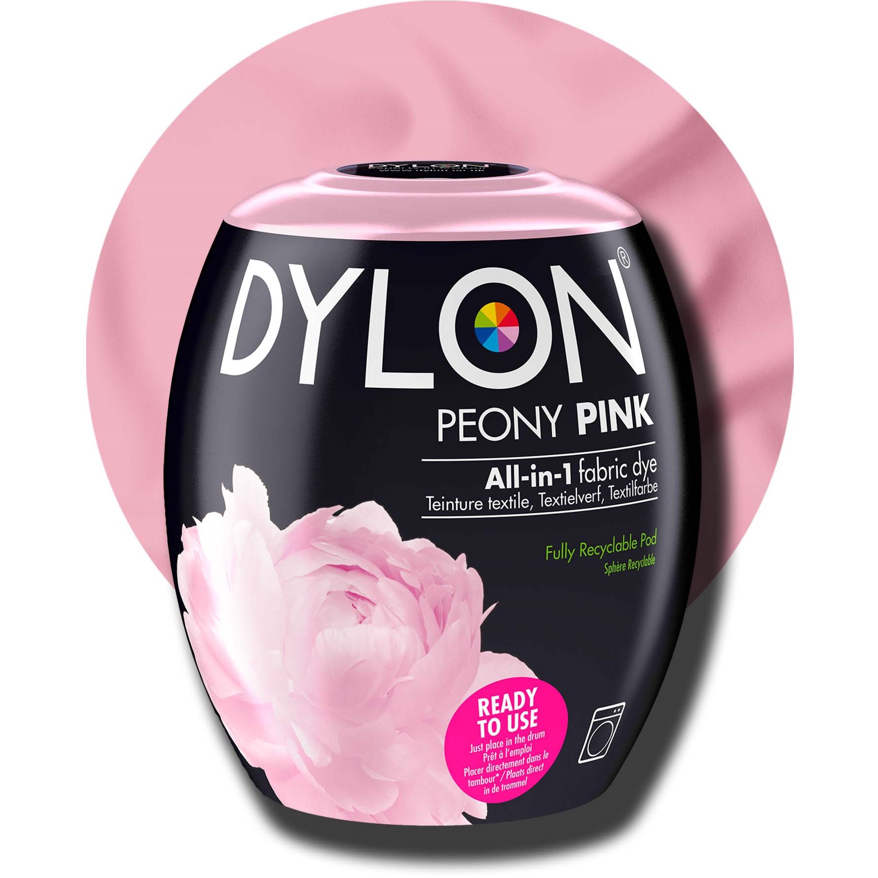Dylon all-in-1 textilfärg  07 Peony Pink