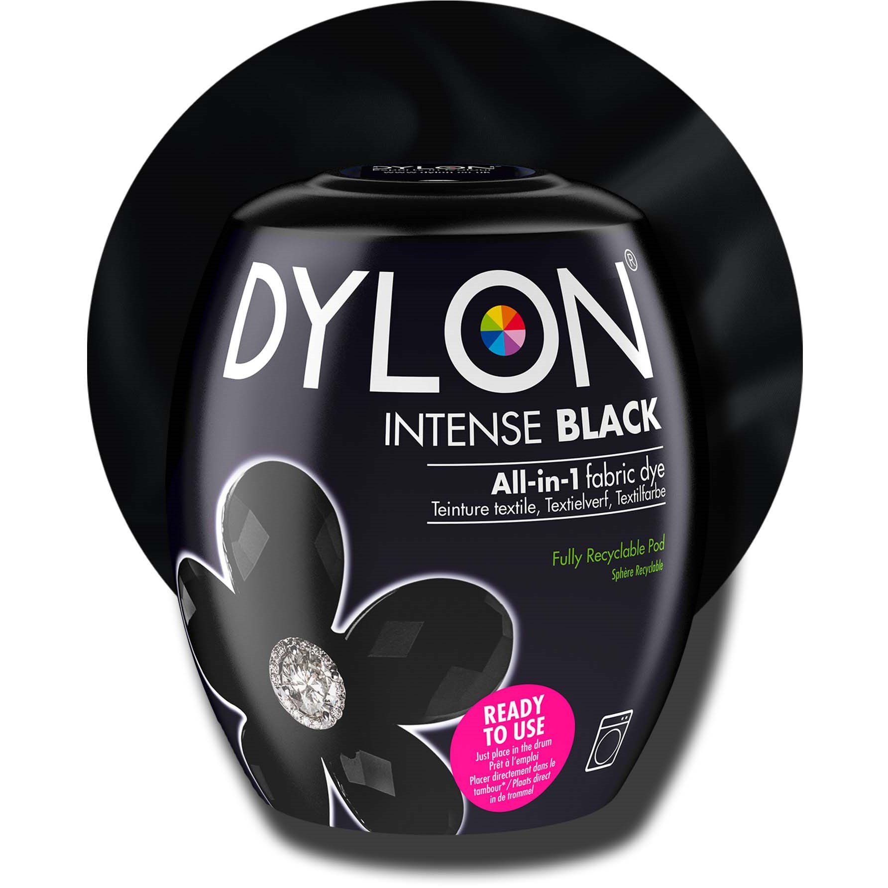 Dylon all-in-1 textilfärg  12 Intense Black billede