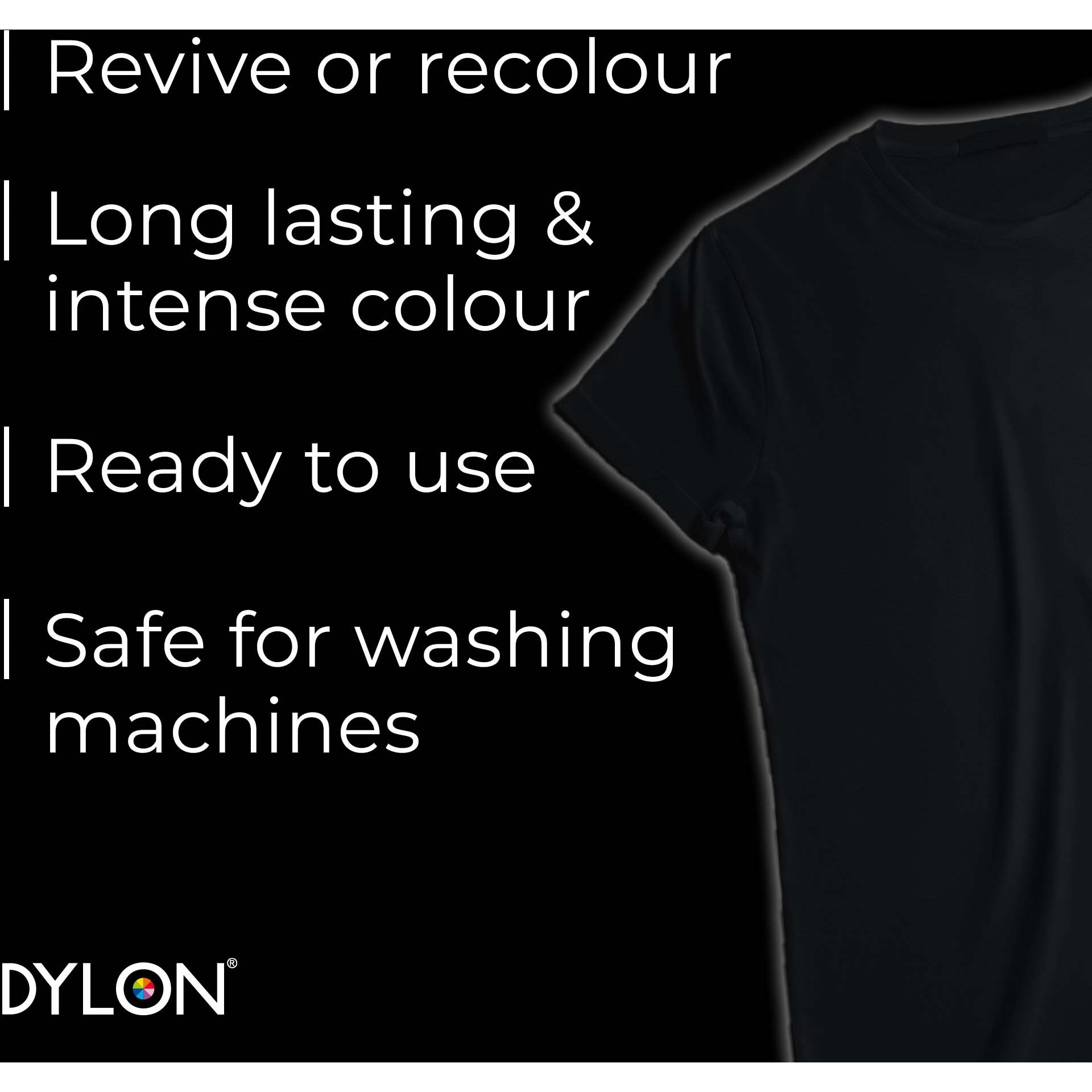Dylon all-in-1 textilfärg  12 Intense Black (zdjęcie 2)