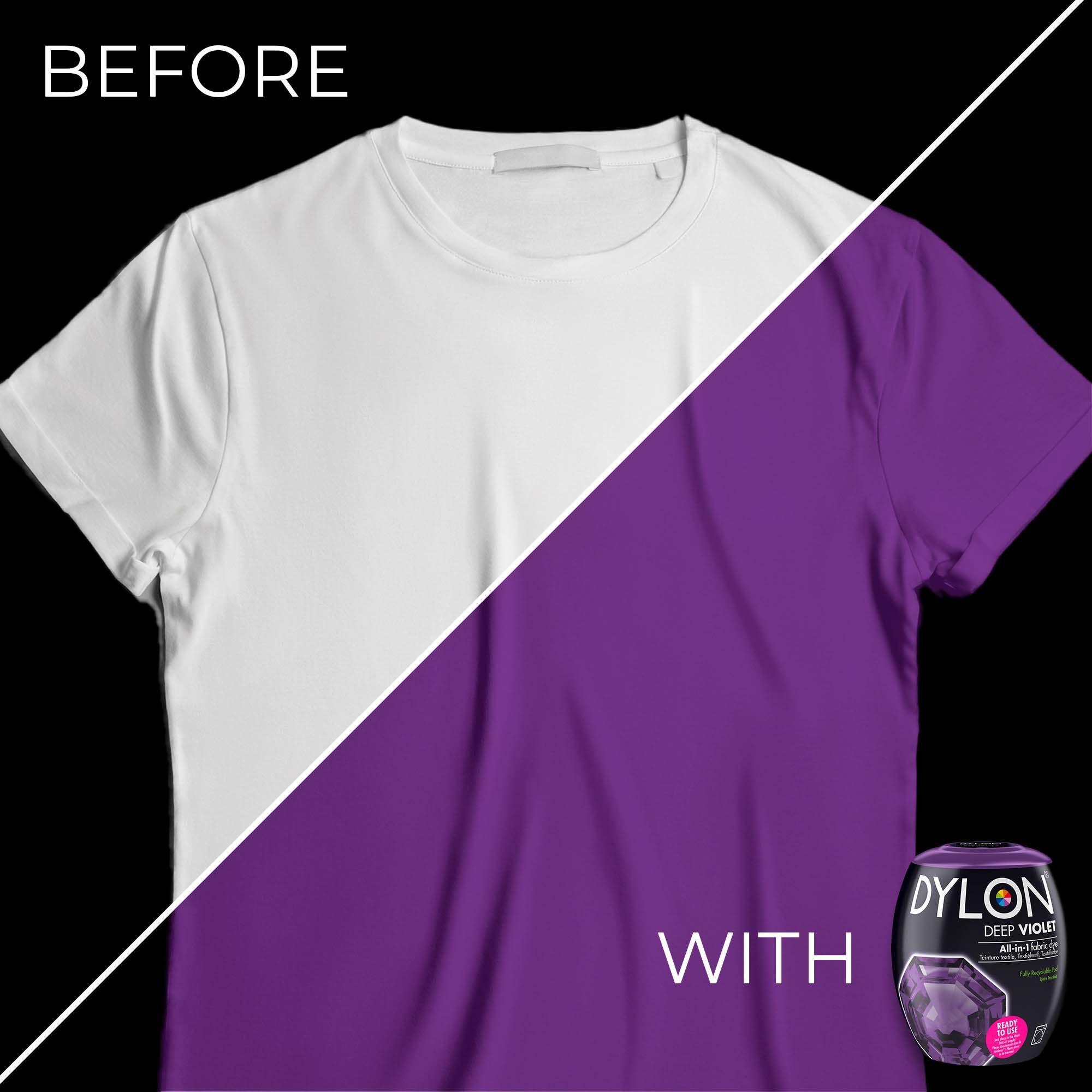 Dylon all-in-1 textilfärg  30 Deep Violet (zdjęcie 3)