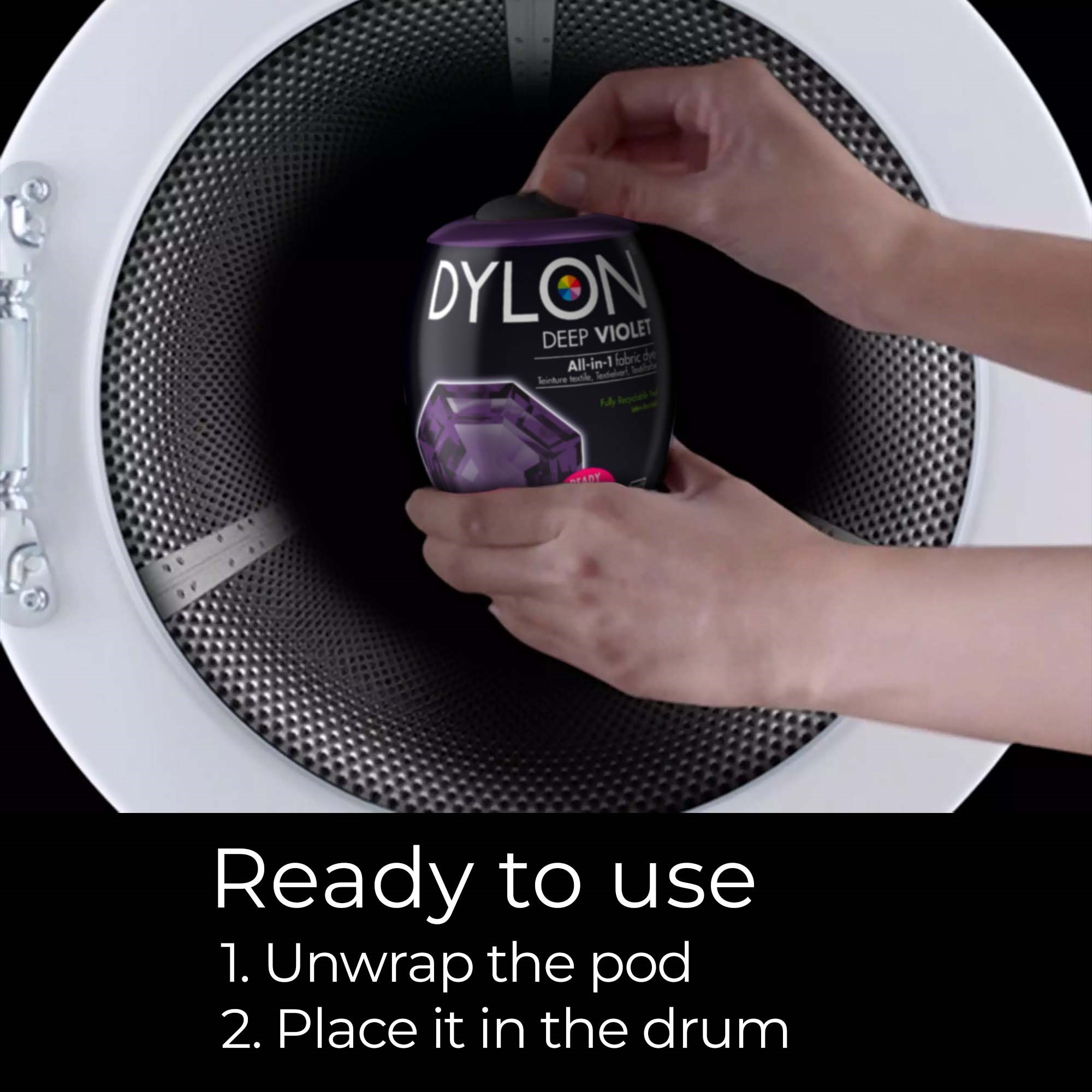 Dylon all-in-1 textilfärg  30 Deep Violet (zdjęcie 4)
