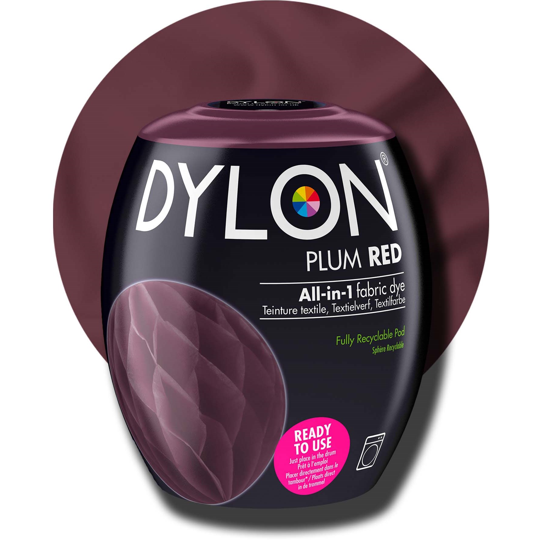 Dylon all-in-1 textilfärg  51 Plum Red billede