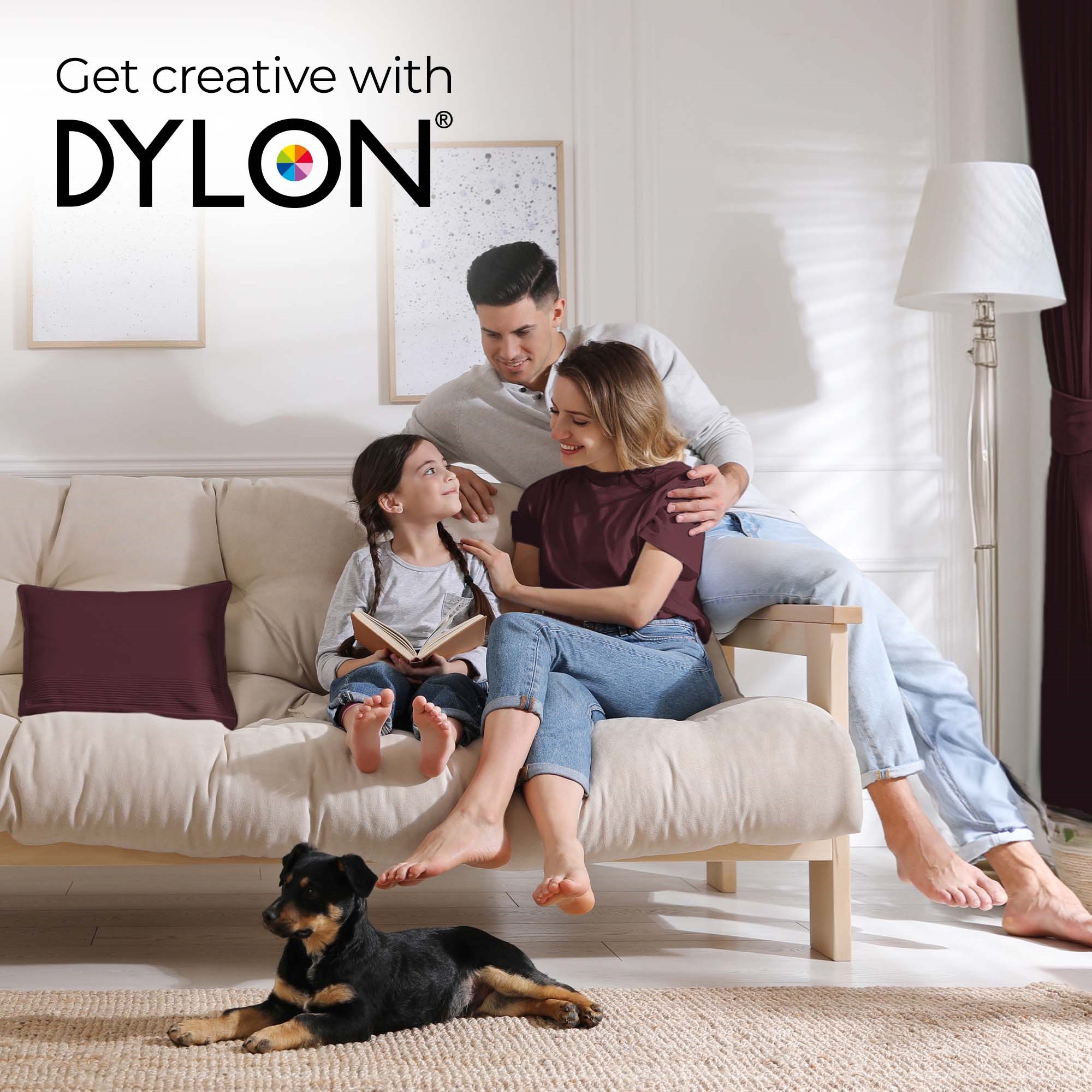 Dylon all-in-1 textilfärg  51 Plum Red (zdjęcie 8)