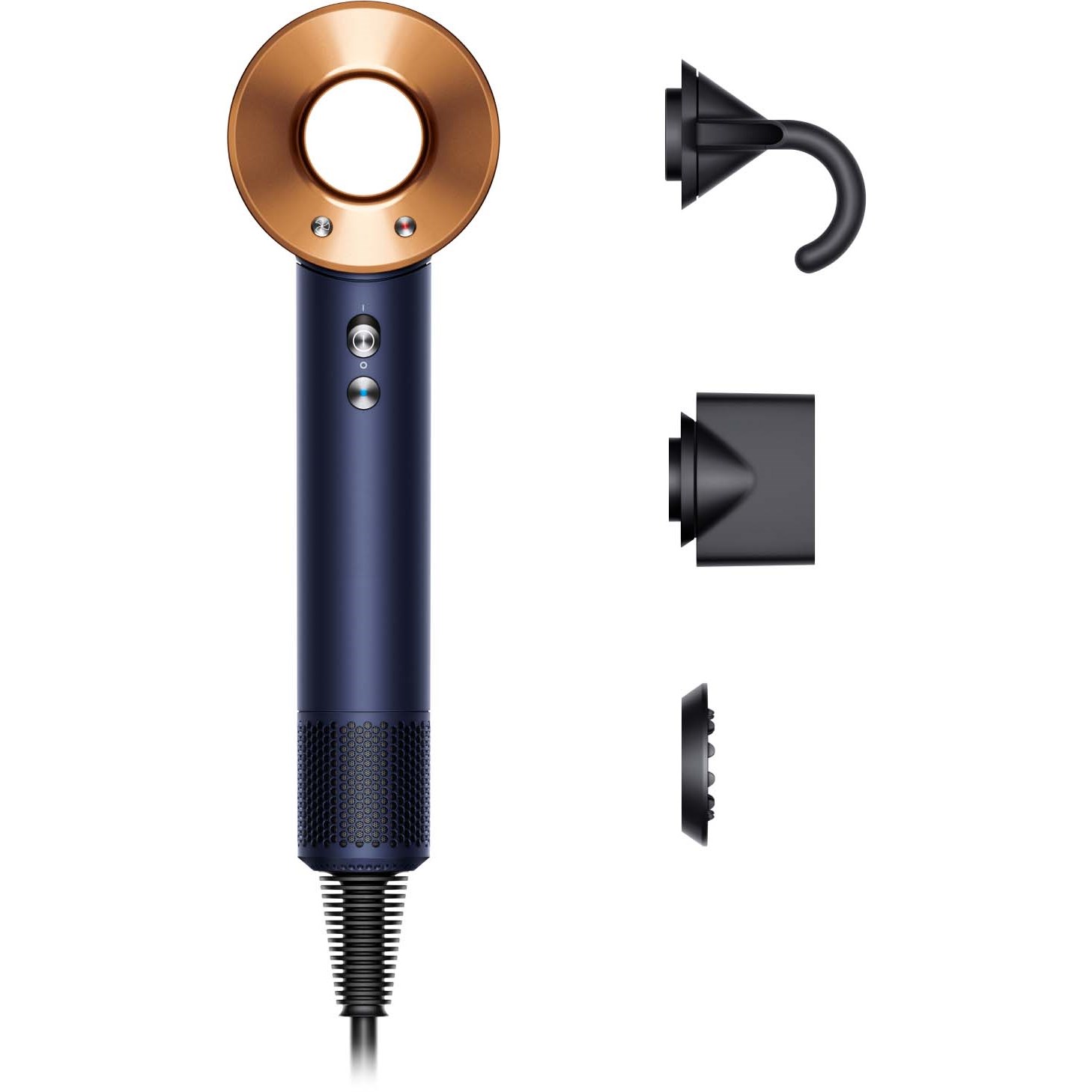 Dyson Supersonic Hairdryer Straight+Wavy Prussian Blue/Rich Coppe billede