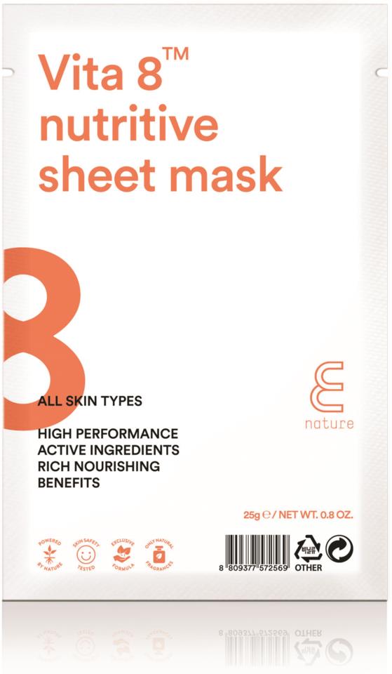 E NATURE Vita 8™ nutritive sheet mask 25g
