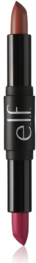 En dubbeländ sminkpenna med läppstift i ena änden och ett läppbalsam eller gloss i den andra.