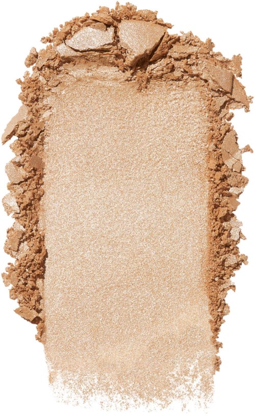 En beige, pulveriserad make-upprov med ojämna kanter och en slät mittdel, formad som en rektangel.