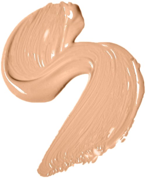 En beige makeup grundfärgsvällning på en vit bakgrund.