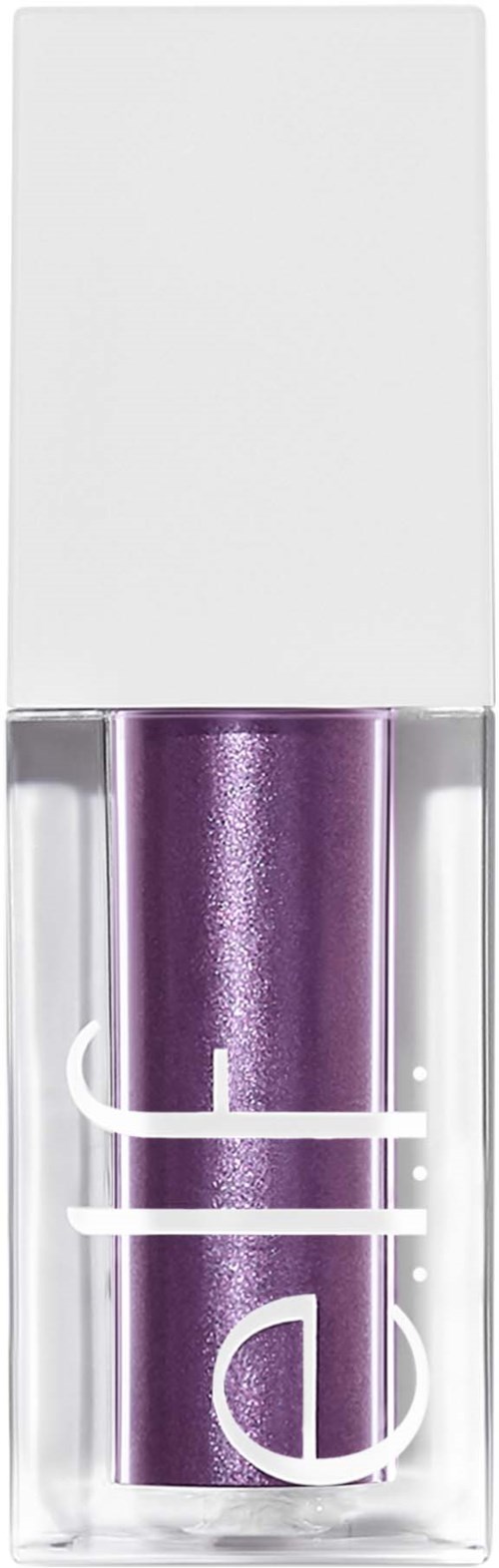 En lila nagellackflaska med ett genomskinligt lock.
