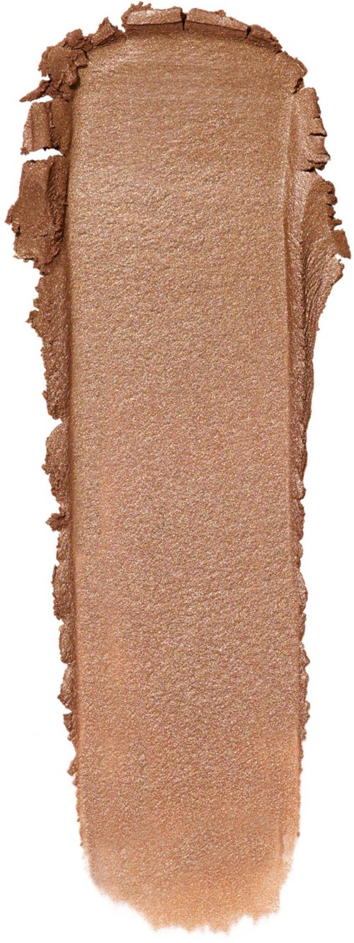Ett streck av ljusbrun eller beige makeup eller concealer på vit bakgrund.