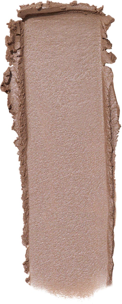 Ett långt, rektangulärt prov av beige eller ljusbrun matt makeup, möjligen ögonskugga eller foundation.