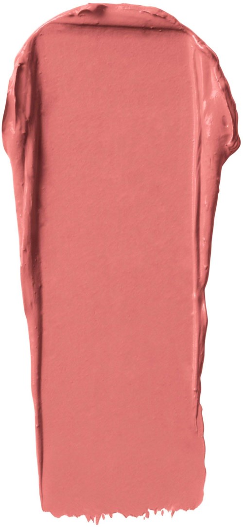 En stor, rosa, rektangulär makeupprov med ojämna kanter och slät yta.