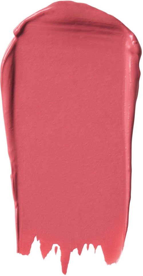 En stor, rosa, målad yta med ojämna kanter och några streck och släta områden.