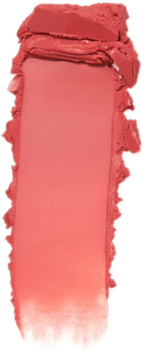 En rosa rouge- eller läppstiftprov med råa kanter och en slät, gradient finish.