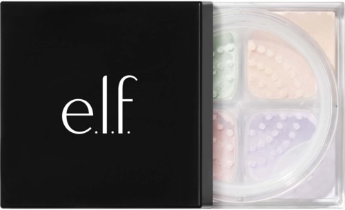 En svart eske med elf-logo skjuler pastellfargede badekarfliser eller badbomber inni. Esken er delvis åpen og viser gjenstandene.