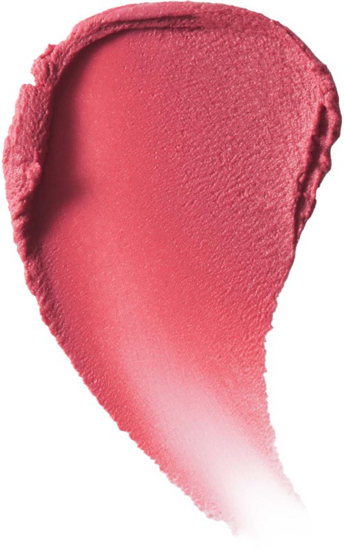 A pink makeup product, possibly lipstick or blush, with a textured and smooth surface and a gradient fade.