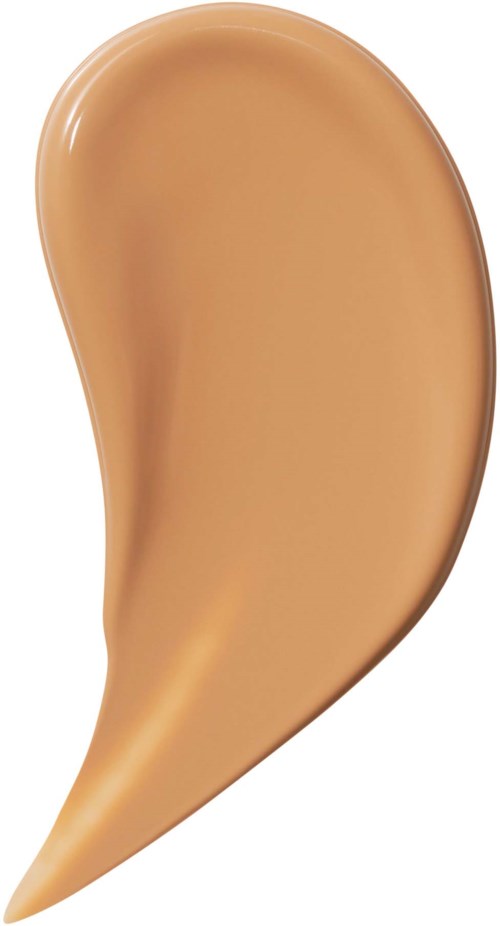 Beige-kermainen nestemäinen meikki tai meikkivoide valkoisella taustalla.