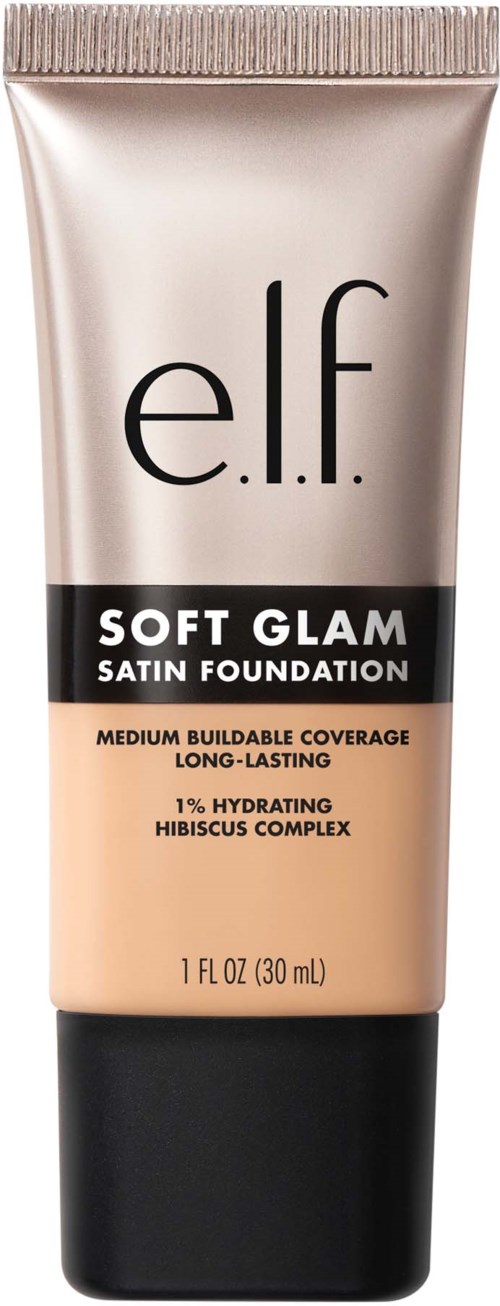 Satiinipohja putki, merkintä elf Soft Glam, 30 ml, keskikantavuus, pitkäkestoinen, kosteuttava hibiskus.